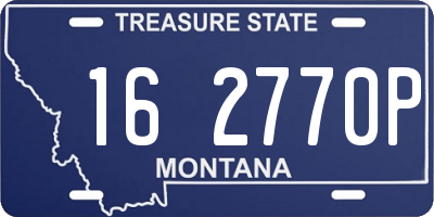 MT license plate 162770P