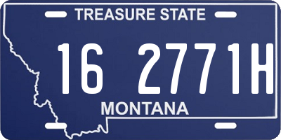 MT license plate 162771H