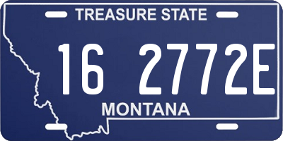 MT license plate 162772E