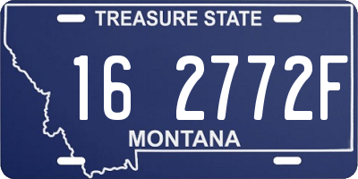 MT license plate 162772F
