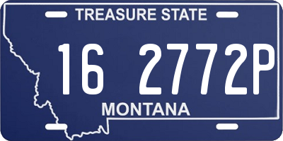 MT license plate 162772P