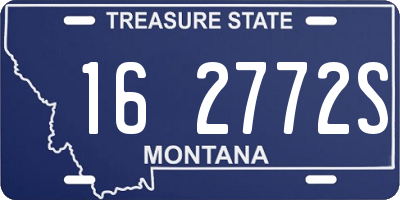 MT license plate 162772S