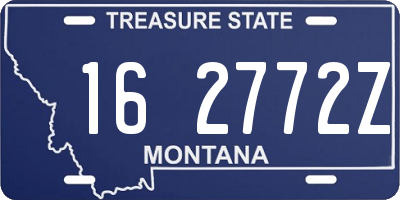 MT license plate 162772Z