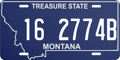 MT license plate 162774B