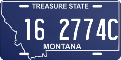 MT license plate 162774C