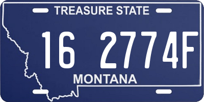 MT license plate 162774F