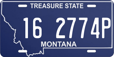 MT license plate 162774P