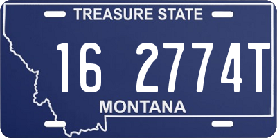 MT license plate 162774T