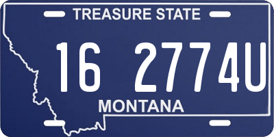 MT license plate 162774U