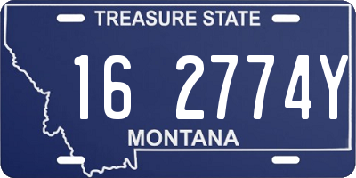 MT license plate 162774Y