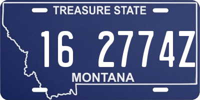 MT license plate 162774Z