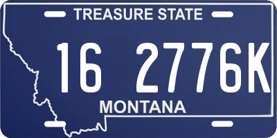 MT license plate 162776K