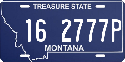 MT license plate 162777P
