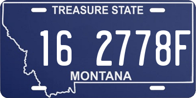 MT license plate 162778F