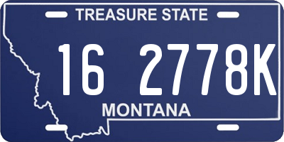 MT license plate 162778K
