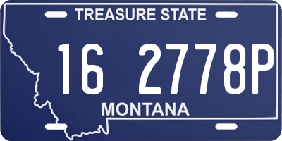 MT license plate 162778P