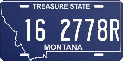 MT license plate 162778R