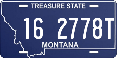 MT license plate 162778T