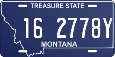 MT license plate 162778Y