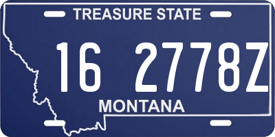 MT license plate 162778Z