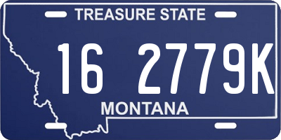 MT license plate 162779K