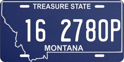 MT license plate 162780P