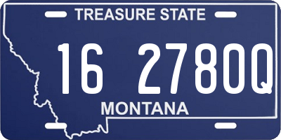 MT license plate 162780Q