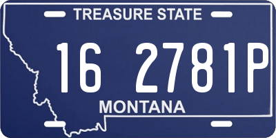 MT license plate 162781P