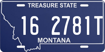MT license plate 162781T