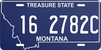 MT license plate 162782C