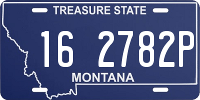 MT license plate 162782P
