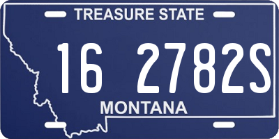 MT license plate 162782S