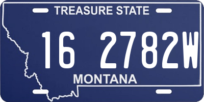 MT license plate 162782W