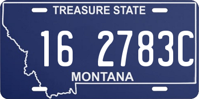 MT license plate 162783C