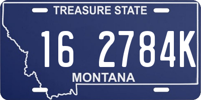MT license plate 162784K