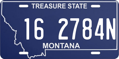 MT license plate 162784N