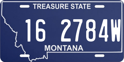 MT license plate 162784W