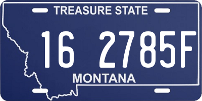 MT license plate 162785F