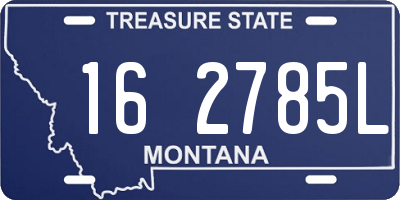 MT license plate 162785L