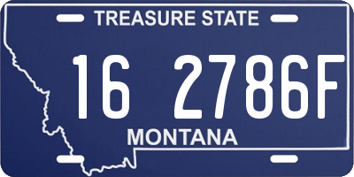 MT license plate 162786F