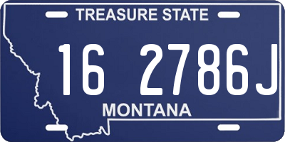 MT license plate 162786J