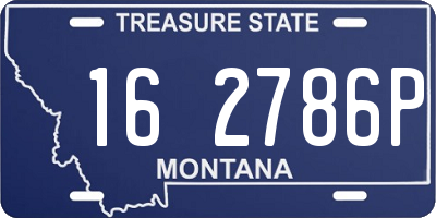 MT license plate 162786P