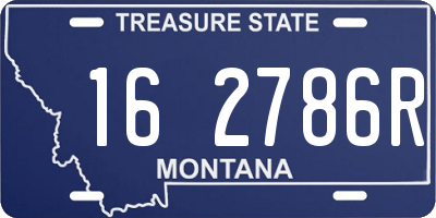 MT license plate 162786R