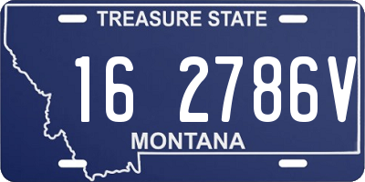 MT license plate 162786V
