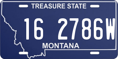 MT license plate 162786W