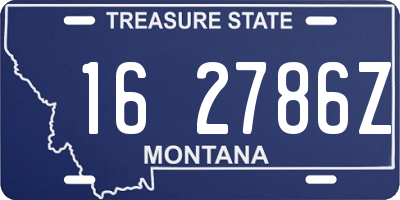 MT license plate 162786Z