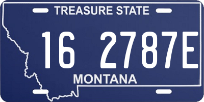 MT license plate 162787E