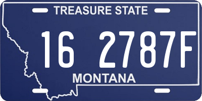 MT license plate 162787F