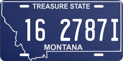 MT license plate 162787I