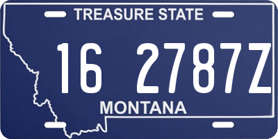 MT license plate 162787Z